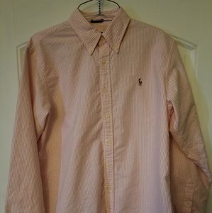 Ralph Lauren Polo button up pink stripes